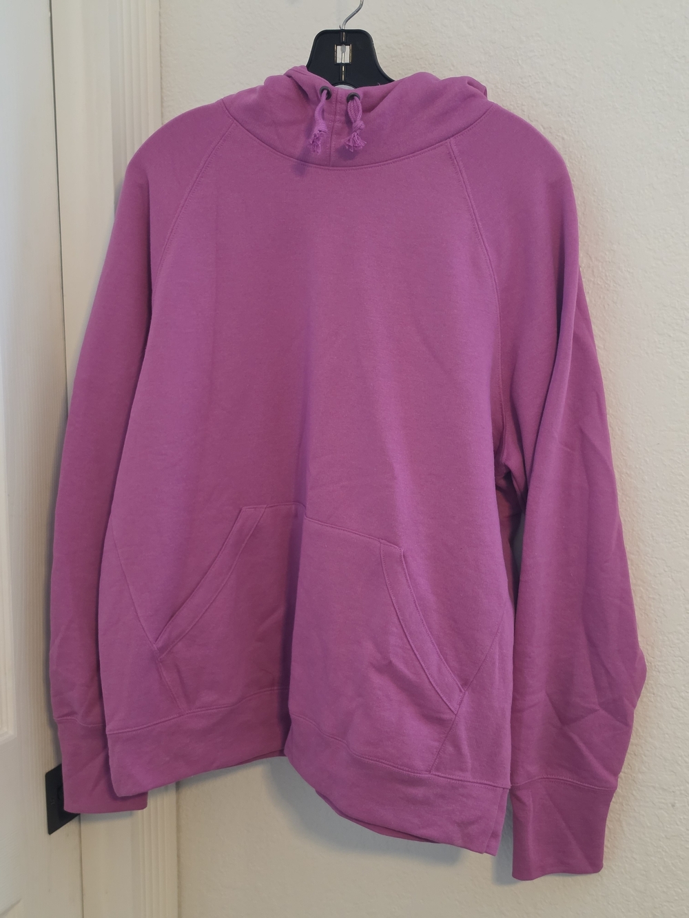 Champion Scoop Neck Pullover Hoodie in Bright Magenta